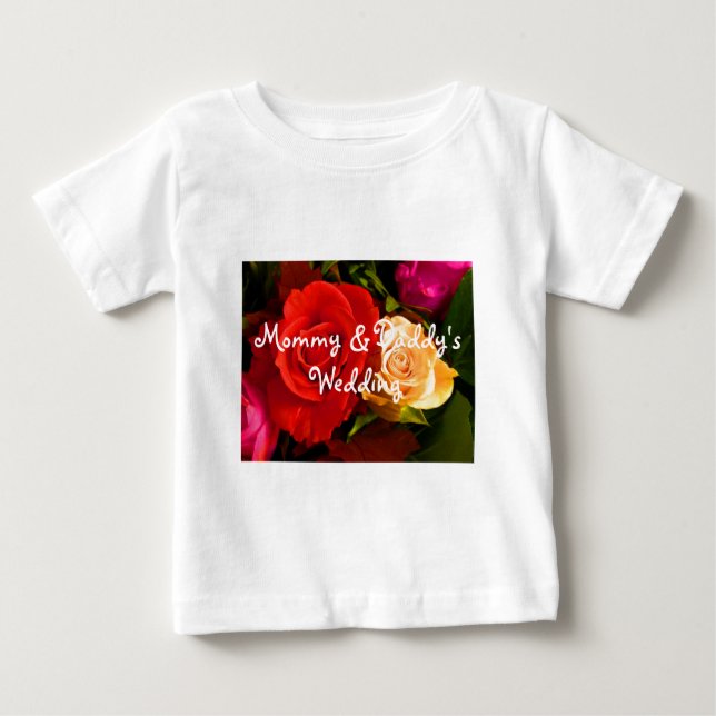 Rote Gelbe Rose Baby T-shirt (Vorderseite)