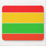 Rote, gelbe und kalkgrüne Streifen Mousepad<br><div class="desc">Helles und fröhliches gestreiftes gemustertes Mauspad mit rot,  gelb und limigrün. Kann Text oder Initialen zum Personalisieren hinzufügen. Von https://www.zazzle.com/store/celestesheffey</div>
