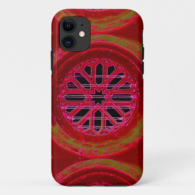 rote geometrische Phonecase Case-Mate iPhone Hülle (Rückseite)