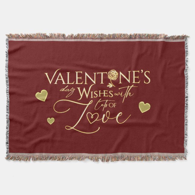 Rote Geschenke zum Valentinstag Decke (Vorderseite)