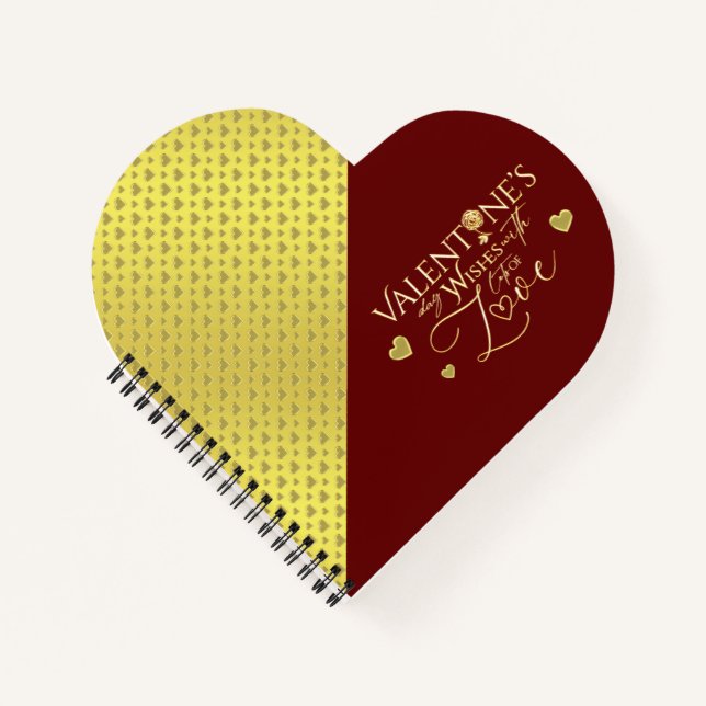 Rote Geschenke zum Valentinstag Notizbuch (Vorderseite)