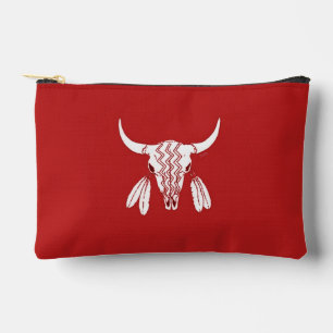 Rote Ghost Dance Büffel kleine Accessoiretasche Be Zubehörtasche