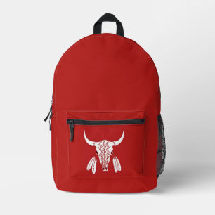 Rote Ghost Dance Büffel Rucksack