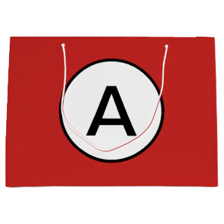 ROTE GIFT BAG CUSTOM CUSTOM CUSTOM INITIAL GROßE GESCHENKTÜTE