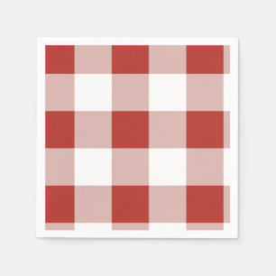 Rote Gingham-Papier-Serviette Rotes Karo-Party-Z Serviette