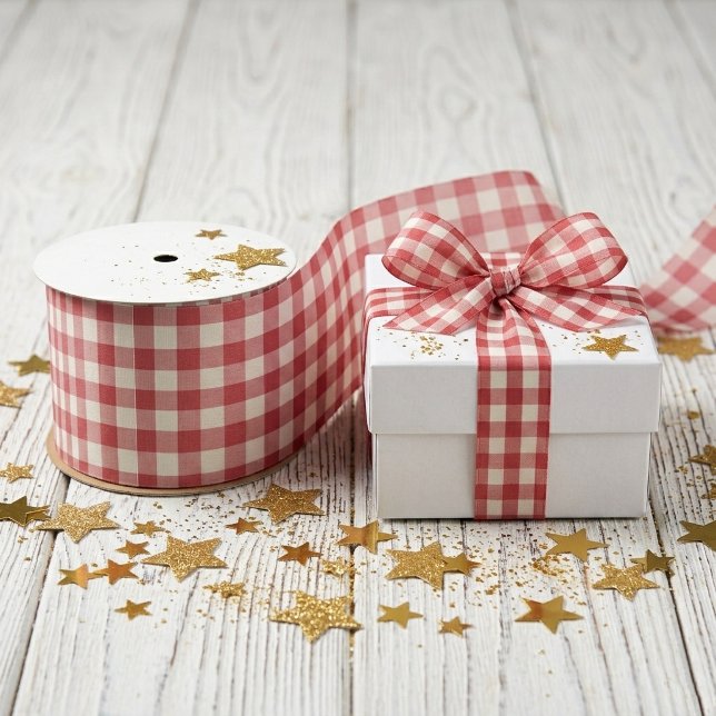 Rote Gingham Süße Früchte Kinderparty Satinband (Von Creator hochgeladen)