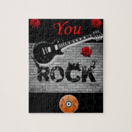 Rote Gitarrenklänge-Puzzle