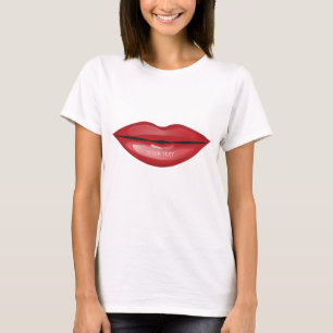 Rote Glossen Lippen Kiss Chic Modern Glam Beauty T-Shirt