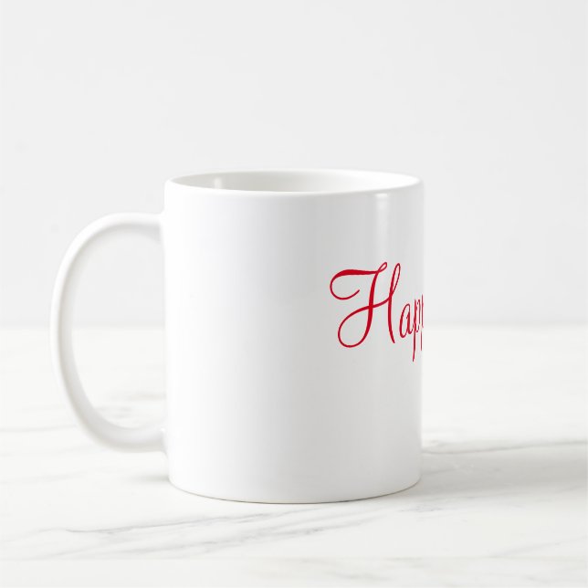 Rote glückliche Villen Urlaub einfache minimale Ka Kaffeetasse (Links)
