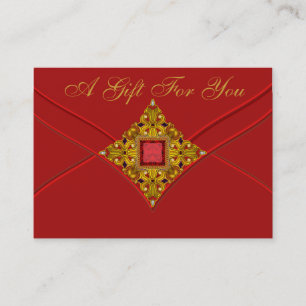Rote Gold Geschenkgutschein Karten
