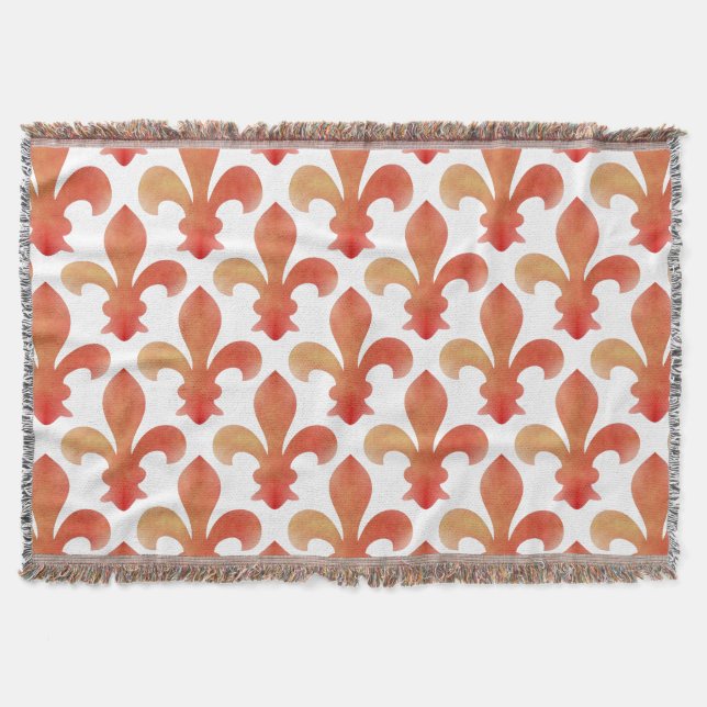 Rote GoldLiliethrow-Decke Decke (Vorderseite)