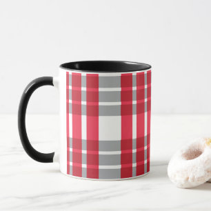 Rote graue Streifen Tasse