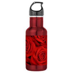 Rote großartige Rosen Trinkflasche