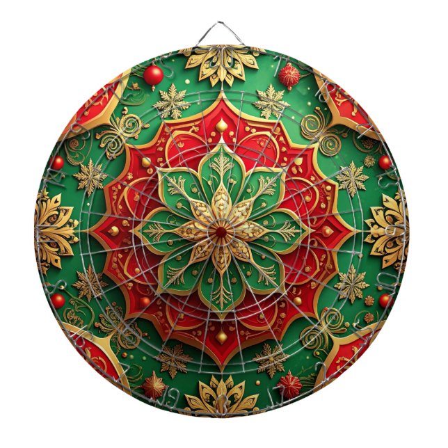 Rote Grüne Dekorative Blumen Dartboard Dartscheibe (vorne)