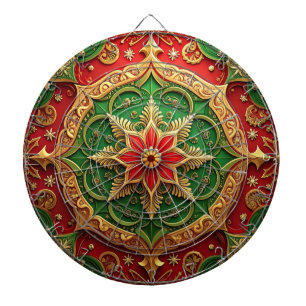 Rote Grüne Dekorative Blumen Dartboard Dartscheibe
