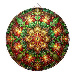 Rote Grüne Dekorative Blumen Dartboard Dartscheibe