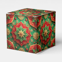 Rote Grüne Dekorative Feiertags-Geschenkbox
