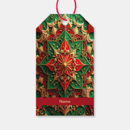 Rote Grüne Dekorative Weihnachtsgeschenk-Anhänger Geschenkanhänger