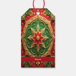 Rote Grüne Dekorative Weihnachtsgeschenk-Anhänger Geschenkanhänger