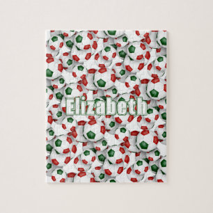 Rote grüne Mannschaft Farben Jungs Fußball