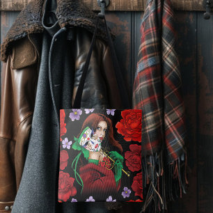 Rote grüne Masquerade Venezianisch Tasche