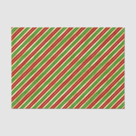 Rote, grüne und goldene Weihnachtsstreifen Seidenpapier