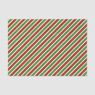 Rote, grüne und goldene Weihnachtsstreifen Seidenpapier