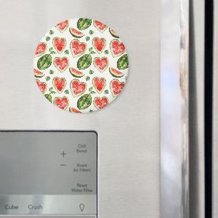 Rote Grüne Weiße Wassermelonen Herzen Magnet