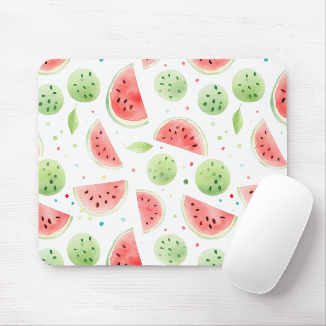 Rote Grüne Weiße Wassermelonen  Mousepad (Mit Mouse)
