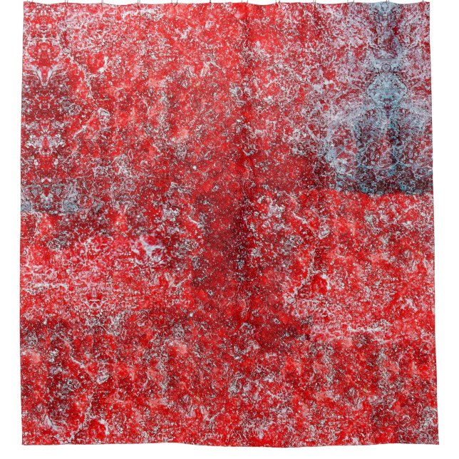 Rote Grunge Textur abstract,alt,art,background, Duschvorhang (Vorderseite)