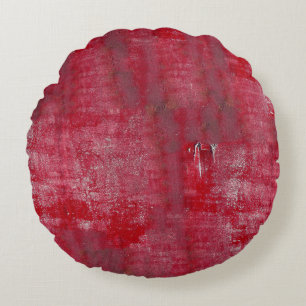 Rote Grunge Textur abstract,alt,art,background, Rundes Kissen