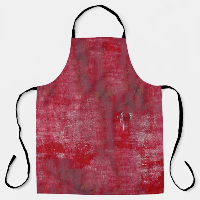 Rote Grunge Textur abstract,alt,art,background, Schürze (Vorderseite)