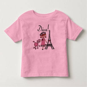 Rote Haar-Diva Kleinkind T-shirt