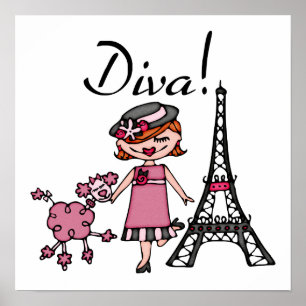 Rote Haar-Diva Poster