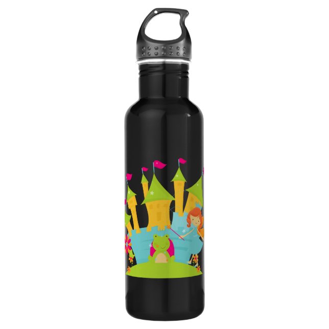 Rote Haar-Fee-Prinzessin Trinkflasche (Vorderseite)