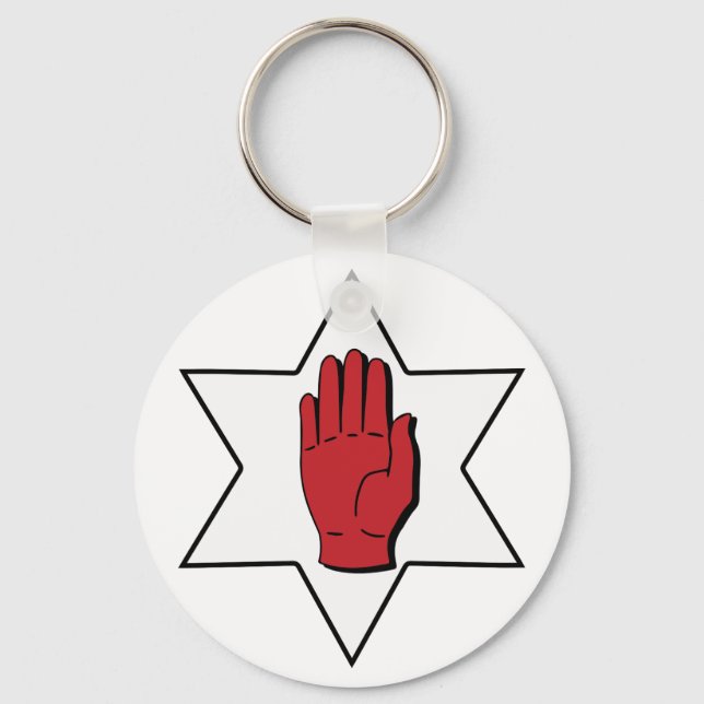 Rote Hand von Ulster Schlüsselanhänger (Vorderseite)