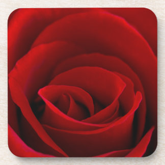 "Rote" harte PlastikUntersetzer mit Untersetzer