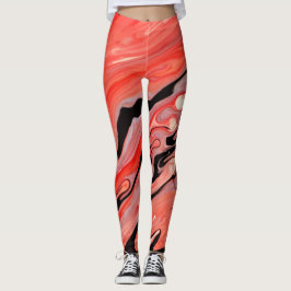 rote Haut Leggings