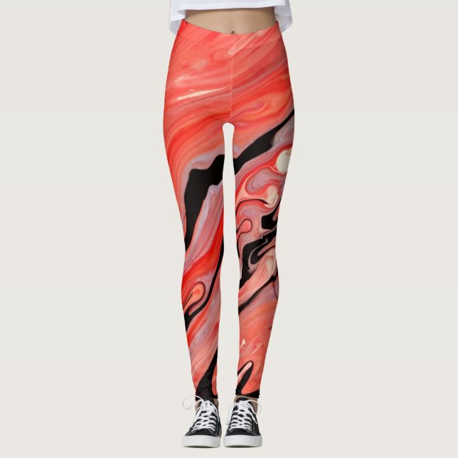 rote Haut Leggings (Vorderseite)