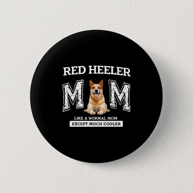 Rote Heeler-Mutter wie eine normale Mutter, außer  Button (Vorderseite)