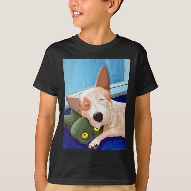 Rote Heeler streichelnfrosch-Malerei T-Shirt (Vorderseite)