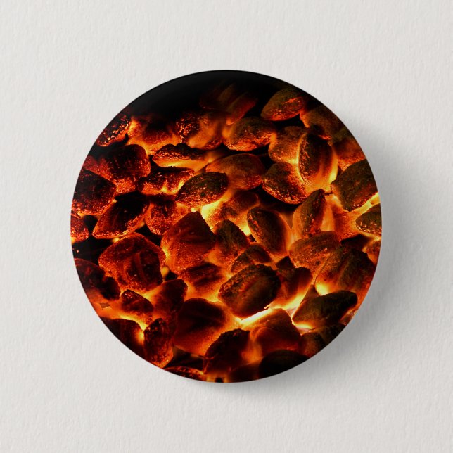 Rote, heiße Kohlen Button (Vorderseite)