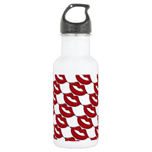 Rote heiße Lippen Trinkflasche
