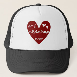 Rote-Herz-Beste-Oma-aller-Zeiten-T-Shirts und Gesc Truckerkappe