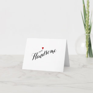 Rote Herz-hallo hübsche Hochzeit Karte