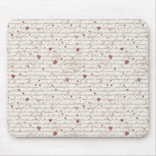 Rote Herzen Creme Mousepad
