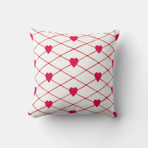 Rote Herzen Criss Cross Quilt Pattern Pillows Kissen