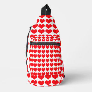Rote Herzen Crossbody Bag