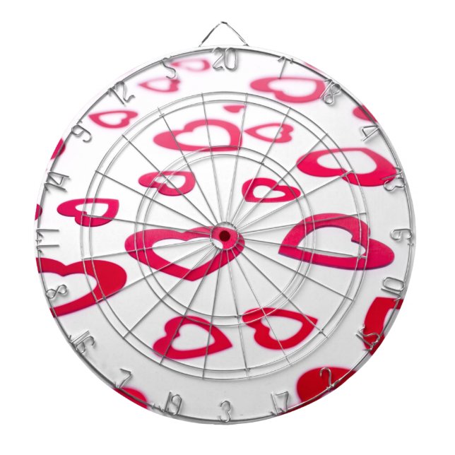 Rote Herzen Dartscheibe (vorne)