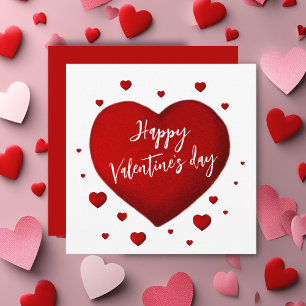 Rote Herzen Frohen Valentinstag Feiertagskarte